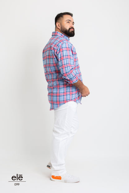 CAMISA CUADROS AZUL Y ROJO
