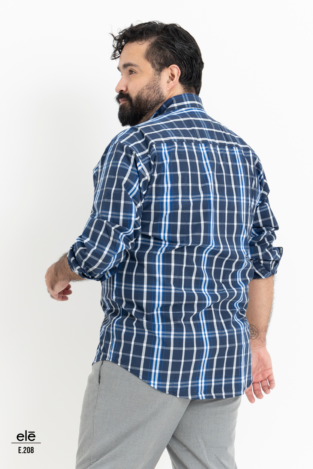 CAMISA CUADROS AZUL MARINO