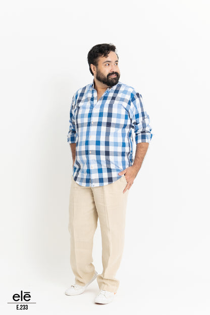 CAMISA CUADROS AZUL CILO, AZUL MARINO Y BLANCO