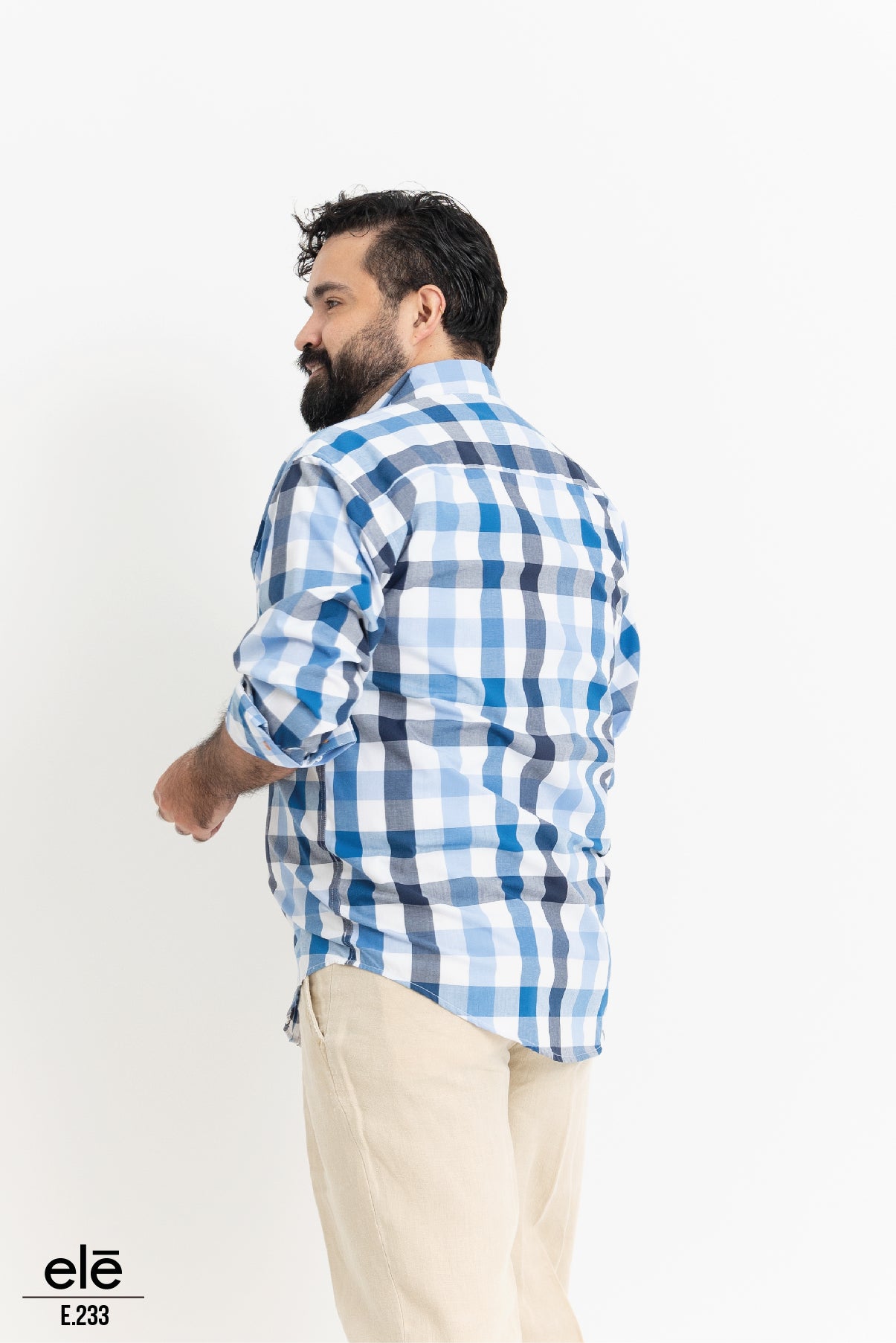 CAMISA CUADROS AZUL CILO, AZUL MARINO Y BLANCO