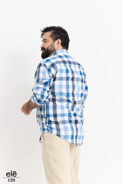 CAMISA CUADROS AZUL CILO, AZUL MARINO Y BLANCO