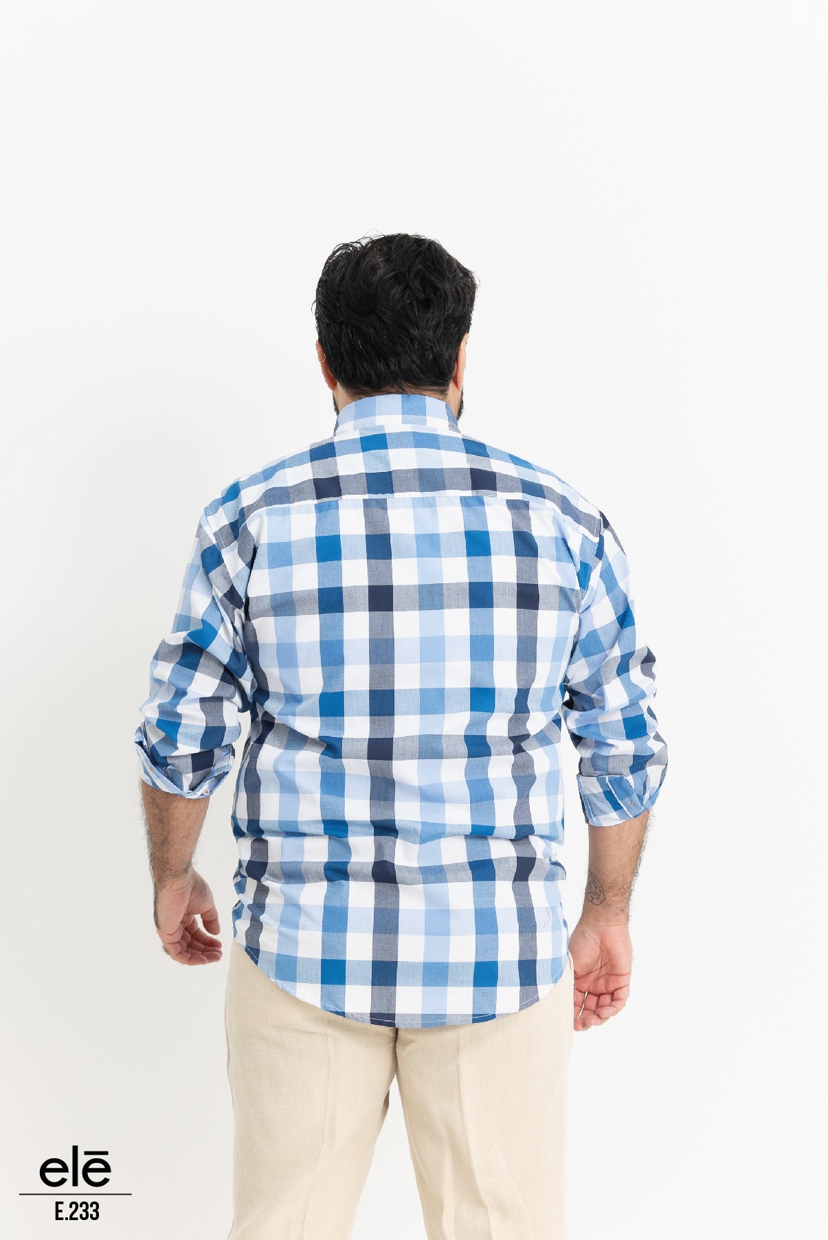 CAMISA CUADROS AZUL CILO, AZUL MARINO Y BLANCO
