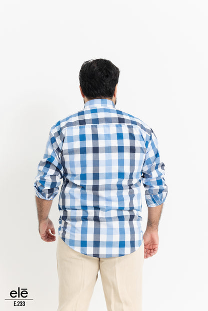 CAMISA CUADROS AZUL CILO, AZUL MARINO Y BLANCO