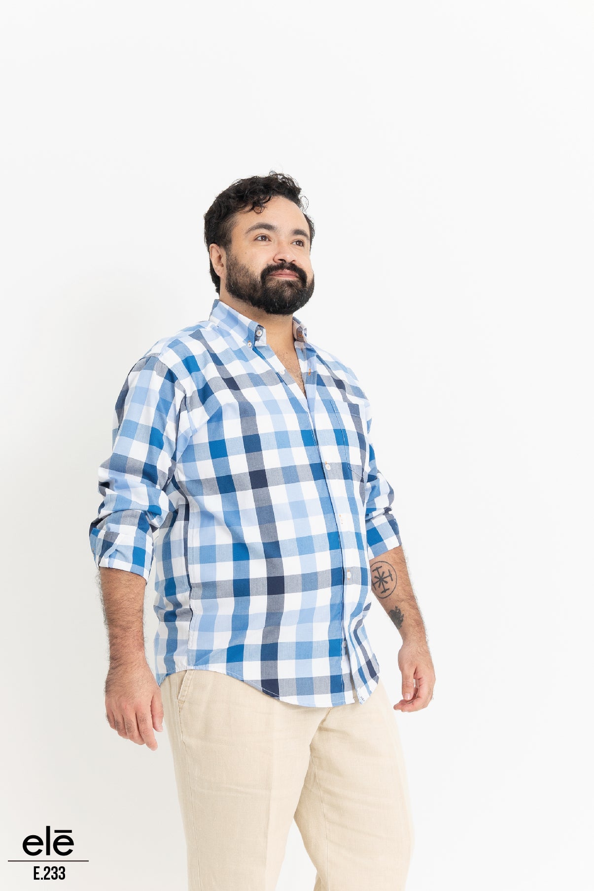 CAMISA CUADROS AZUL CILO, AZUL MARINO Y BLANCO