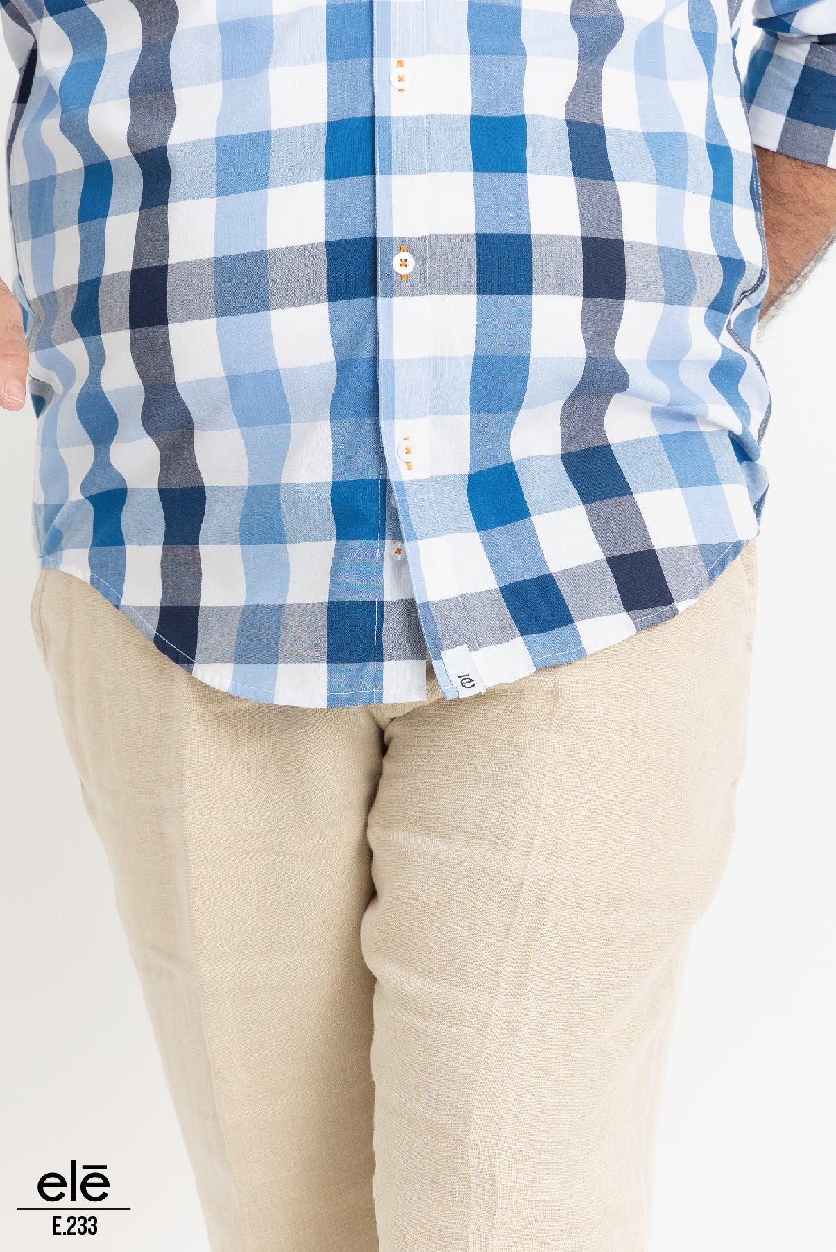 CAMISA CUADROS AZUL CILO, AZUL MARINO Y BLANCO