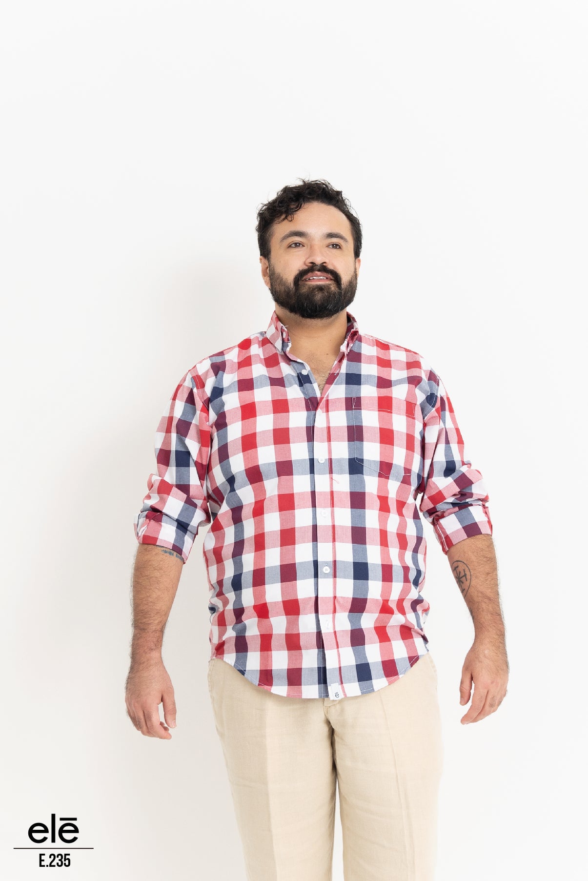 CAMISA CUADROS AZUL Y ROJO