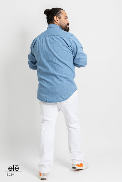 CAMISA LISA AZUL INDIGO