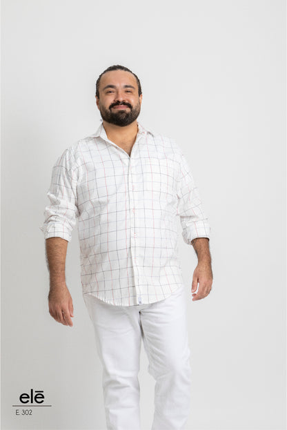 CAMISA CUADROS BLANCO, ROJO, AZUL Y NEGRO