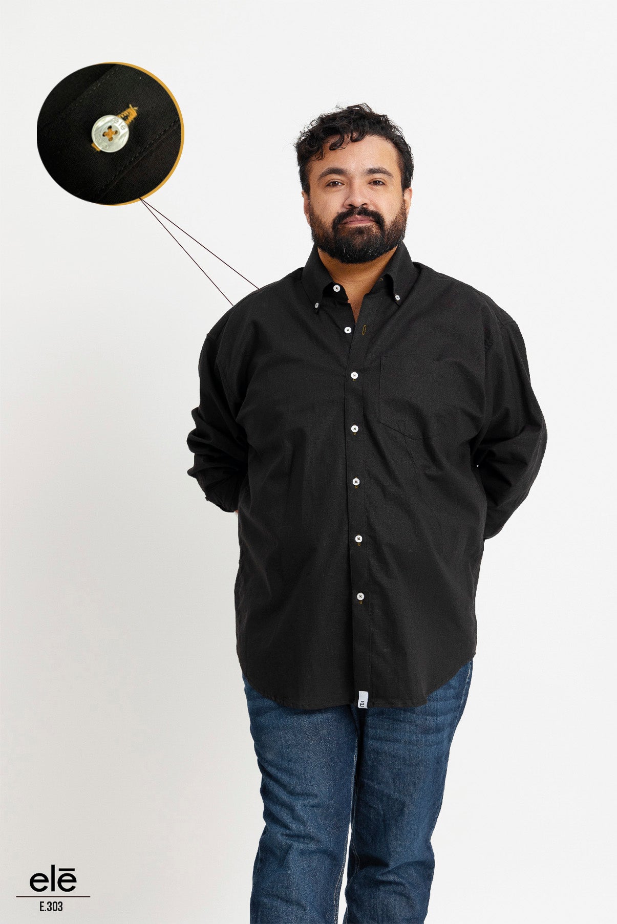 CAMISA LISA NEGRO