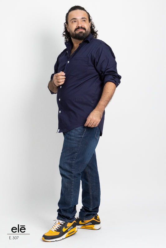 CAMISA AZUL MARINO LISA