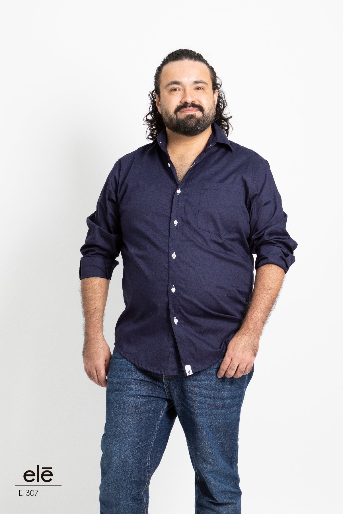 CAMISA AZUL MARINO LISA