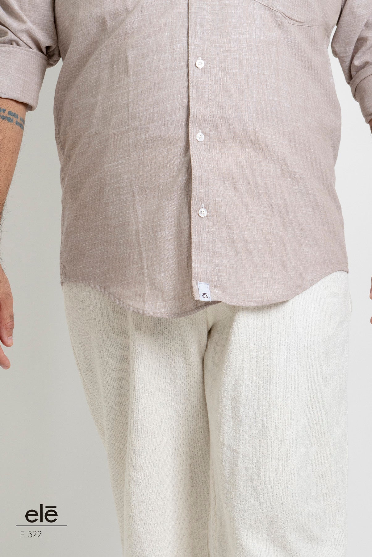 CAMISA LISA CAFE CLARO