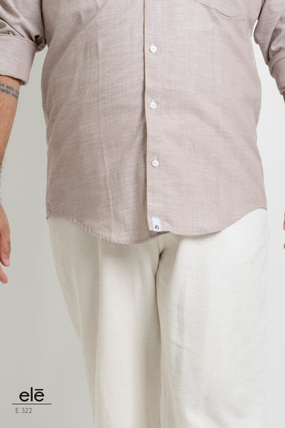CAMISA LISA CAFE CLARO