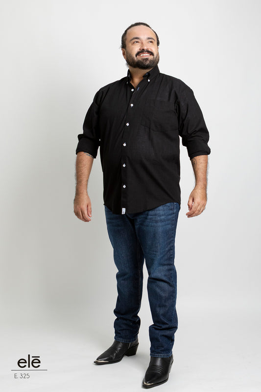 CAMISA NEGRO LISA