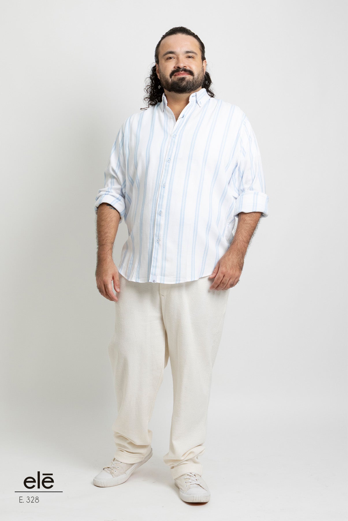 CAMISA RAYAS AZUL CLARO Y BLANCO