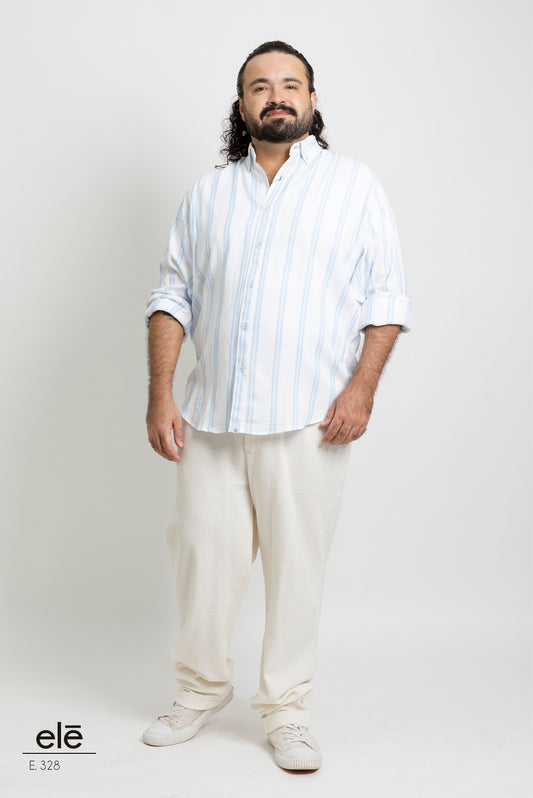 CAMISA RAYAS AZUL CLARO Y BLANCO