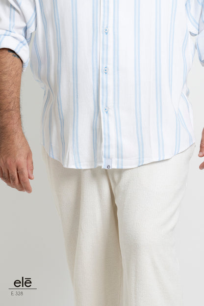 CAMISA RAYAS AZUL CLARO Y BLANCO