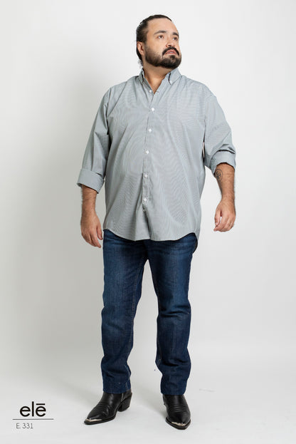 CAMISA CUADROS VERDE Y BLANCO