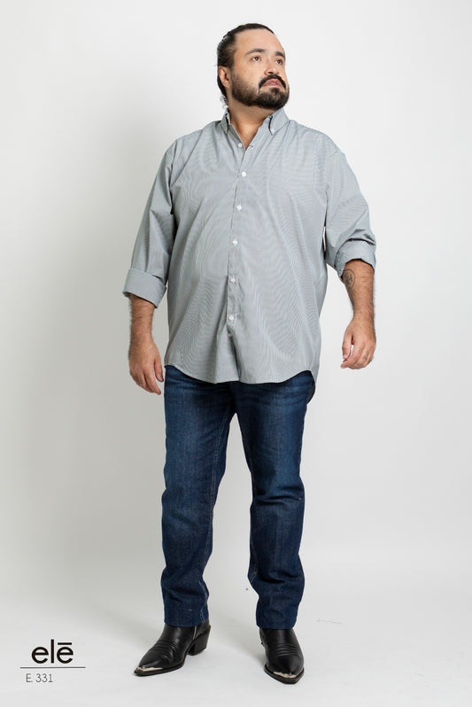 CAMISA CUADROS VERDE Y BLANCO