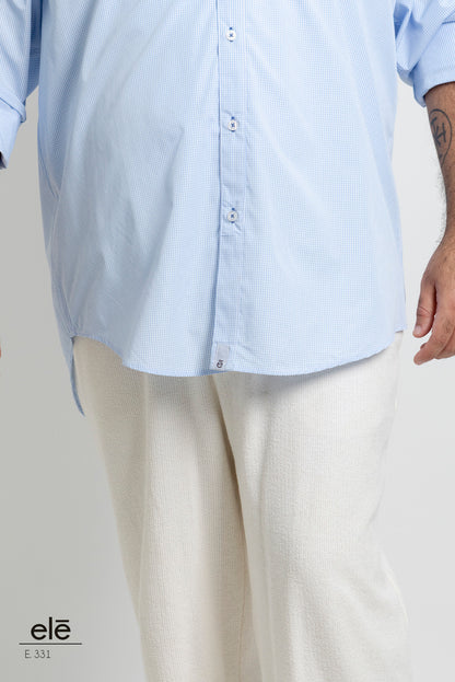 CAMISA CUADROS AZUL Y BLANCO