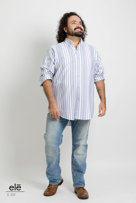 CAMISA RAYAS AZUL Y BLANCO