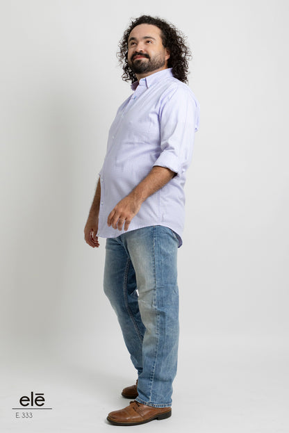 CAMISA CUADROS ROSA Y AZUL