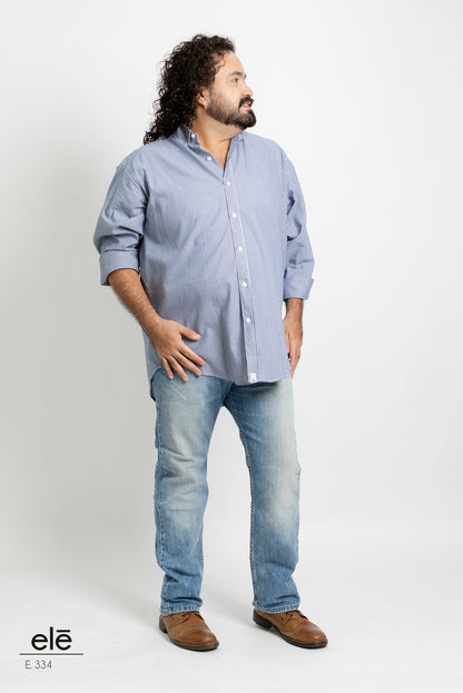 CAMISA RAYAS AZUL MARINO Y BLANCO