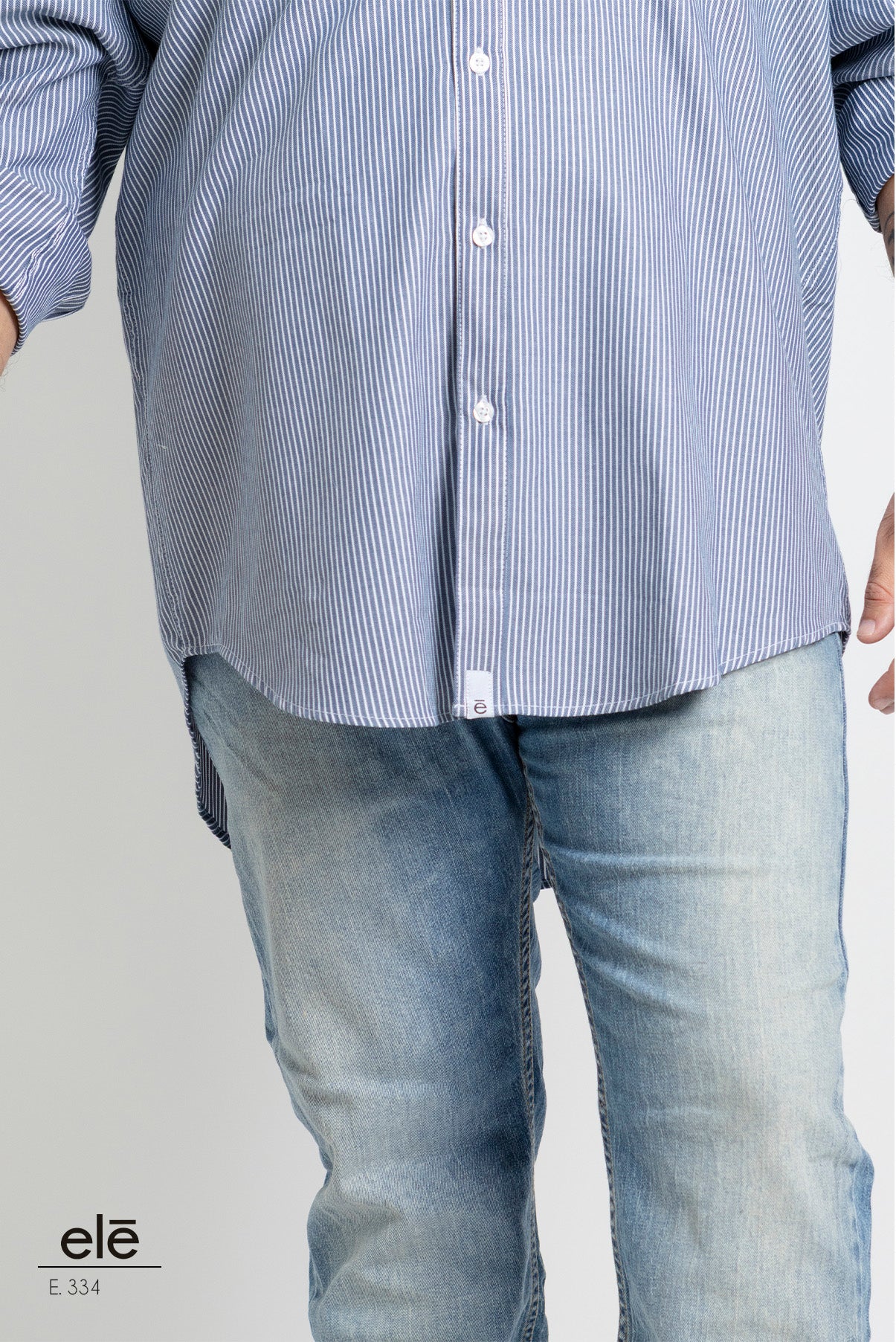 CAMISA RAYAS AZUL MARINO Y BLANCO