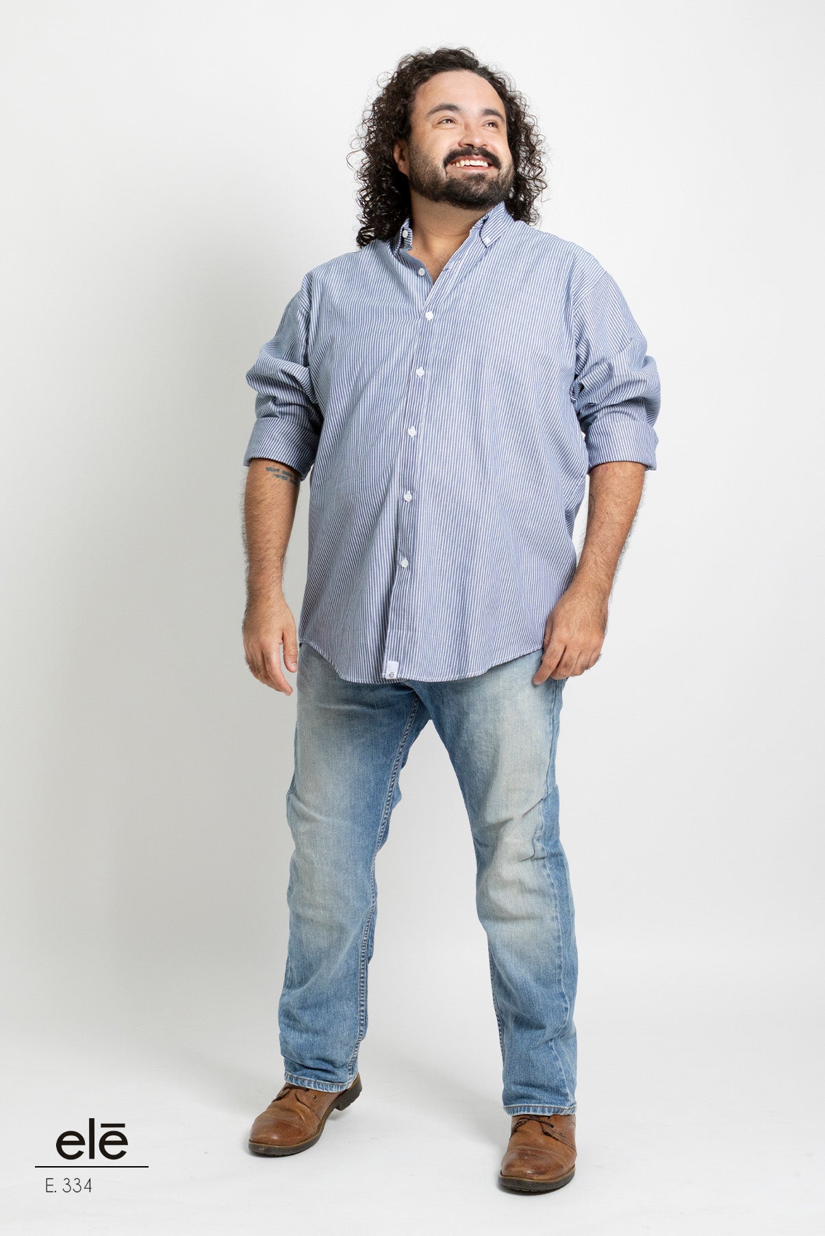 CAMISA RAYAS AZUL MARINO Y BLANCO