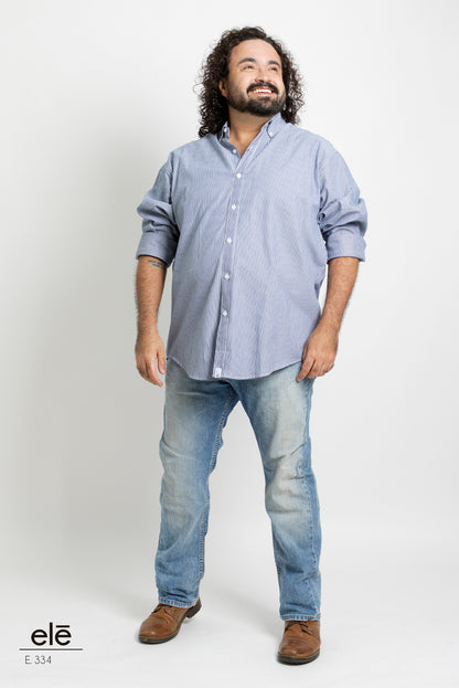 CAMISA RAYAS AZUL MARINO Y BLANCO