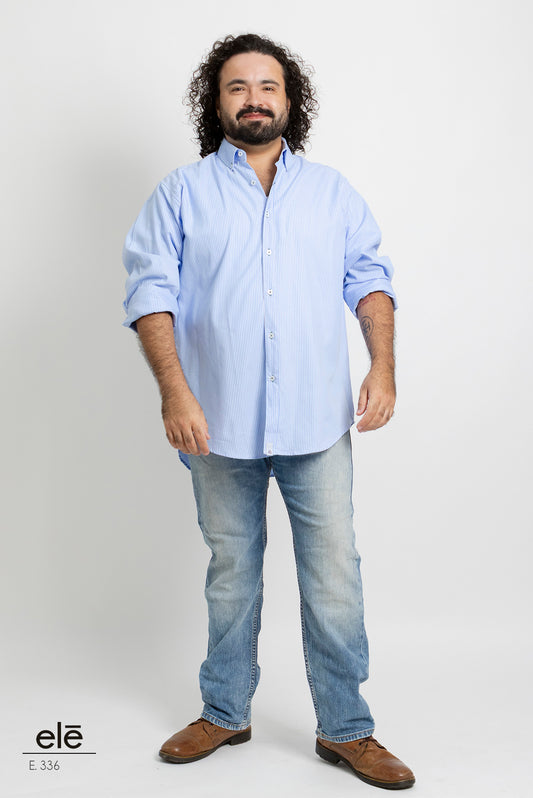 CAMISA RAYAS AZUL Y BLANCO