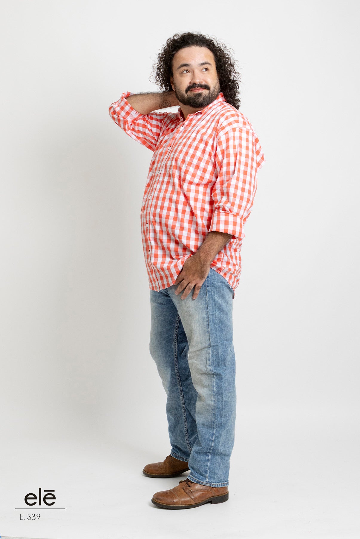 CAMISA CUADROS BLANCO Y ROJO