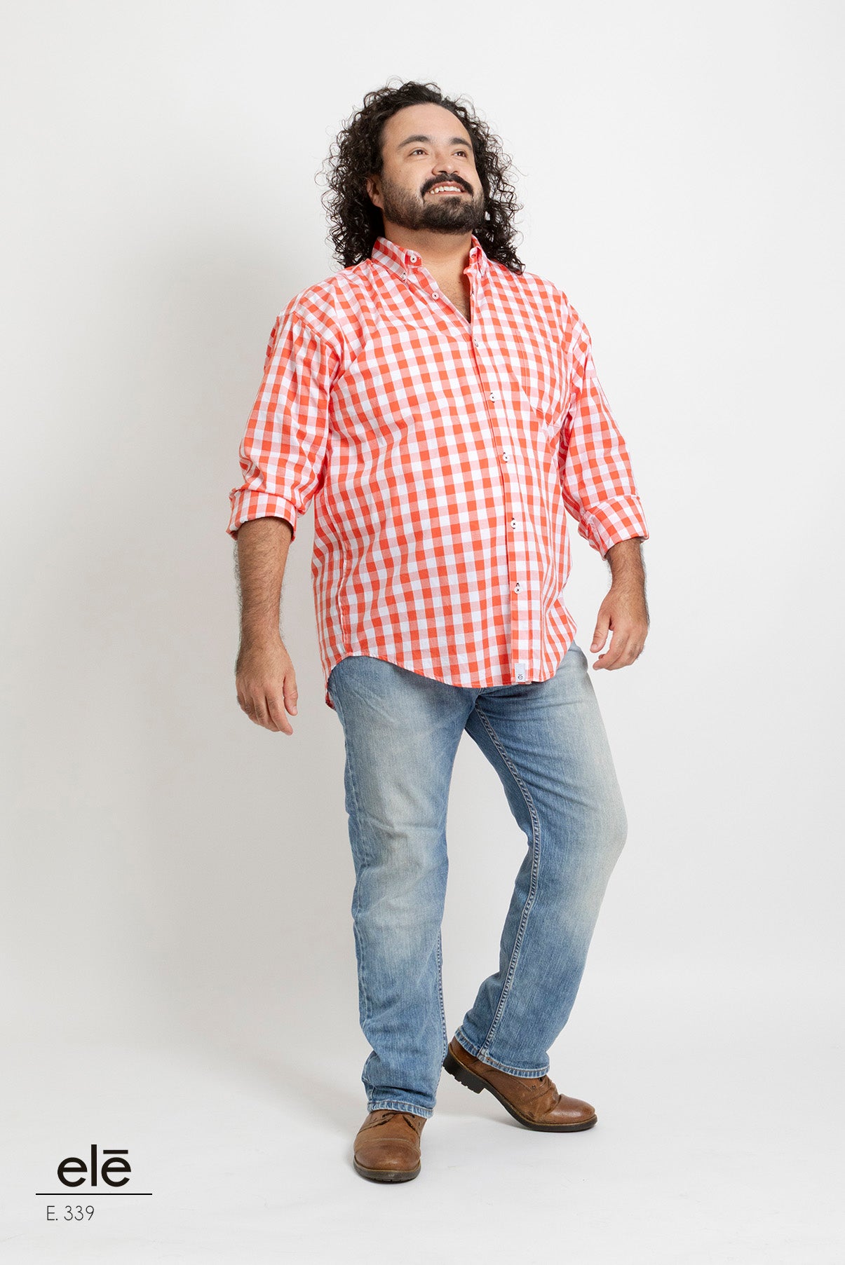 CAMISA CUADROS BLANCO Y ROJO