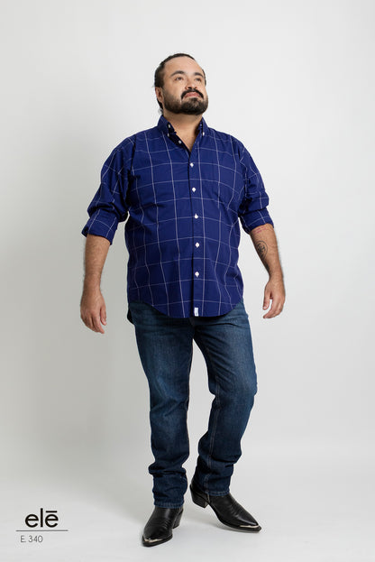CAMISA CUADROS AZUL MARINO