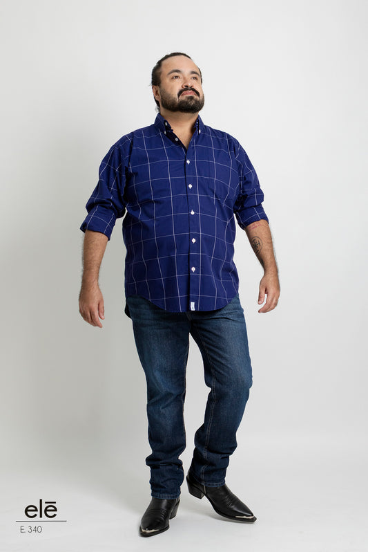 CAMISA CUADROS AZUL MARINO