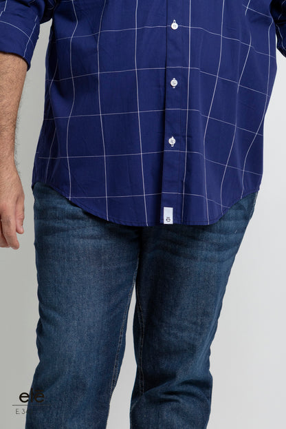 CAMISA CUADROS AZUL MARINO