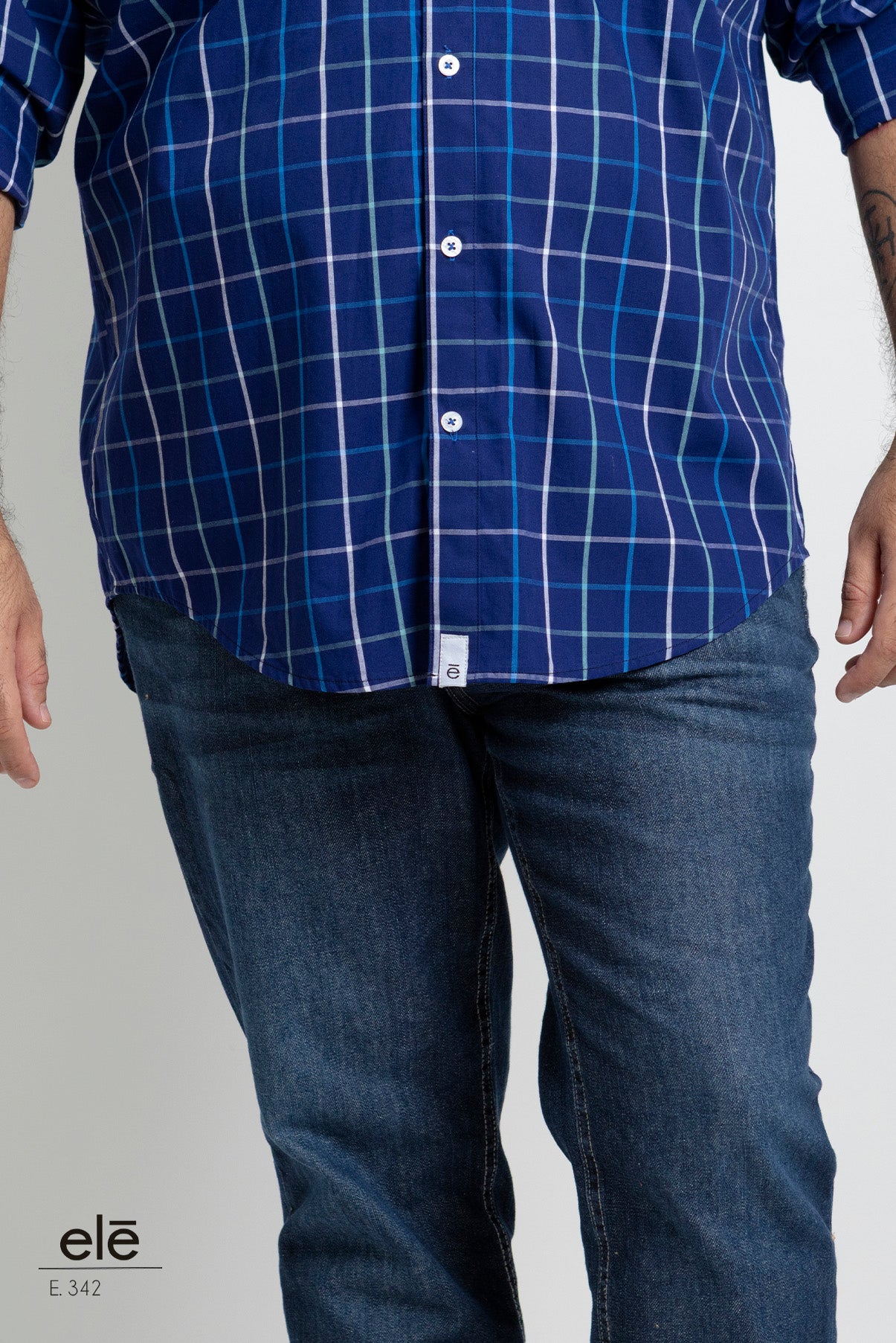 CAMISA CUADROS AZUL, VERDE, BLANCO