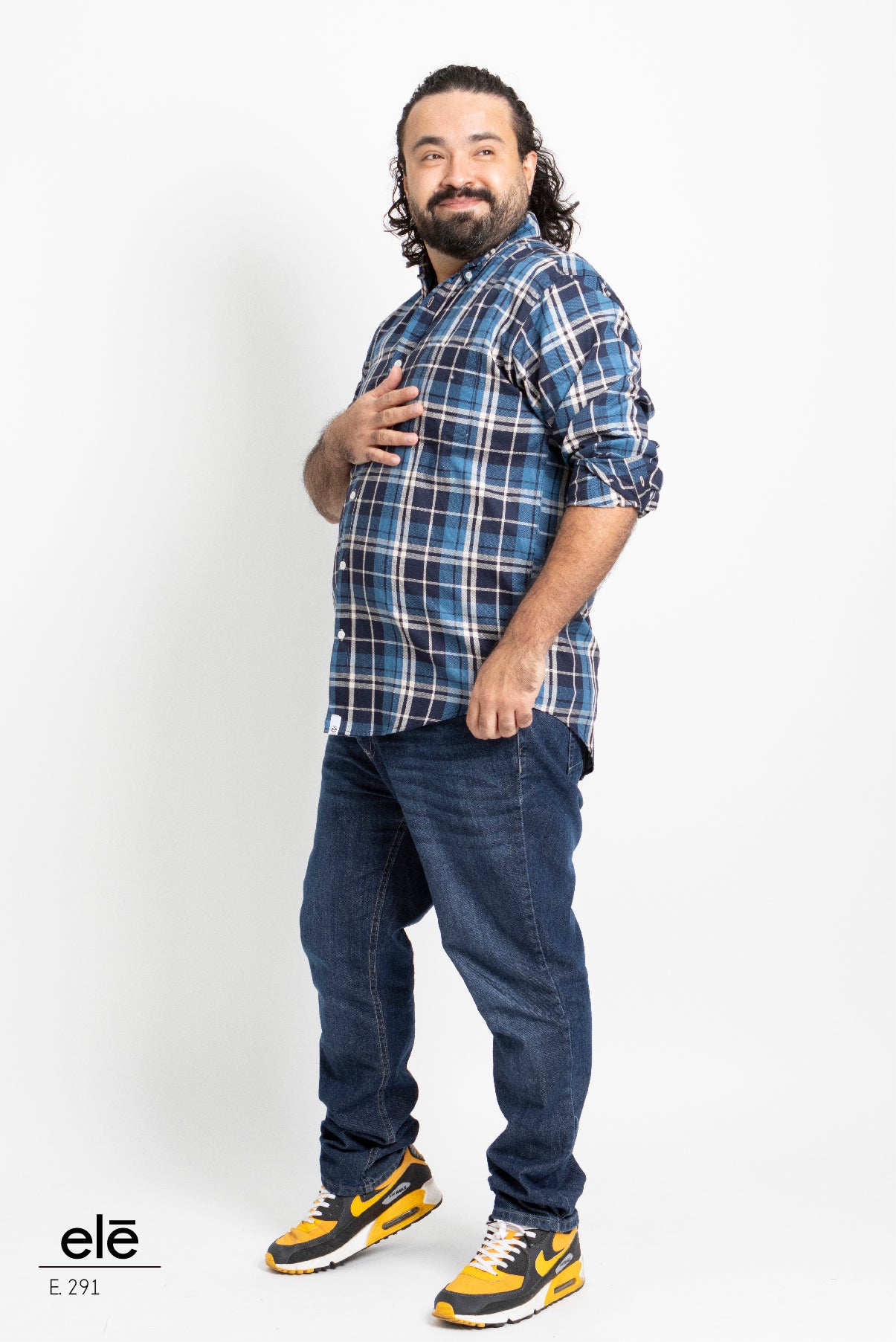 CAMISA CUADROS AZUL MARINO