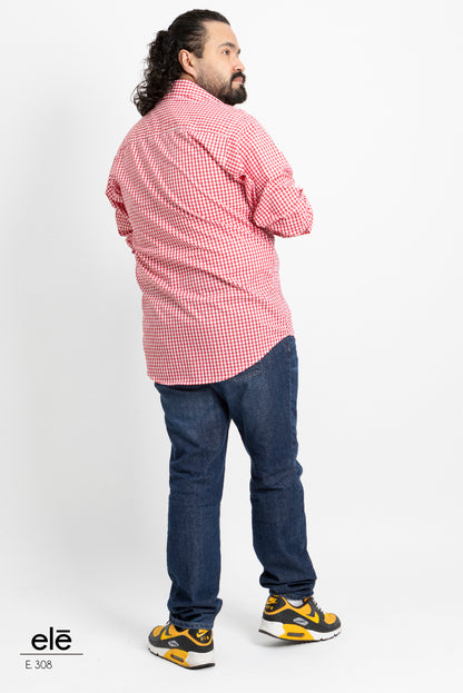 CAMISA CUADROS ROJO Y BLANCO