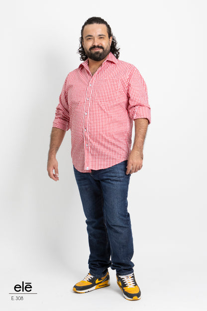 CAMISA CUADROS ROJO Y BLANCO