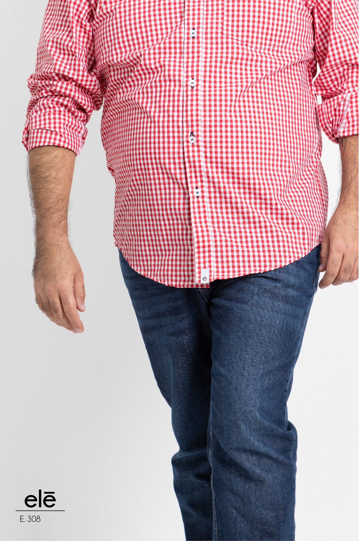 CAMISA CUADROS ROJO Y BLANCO